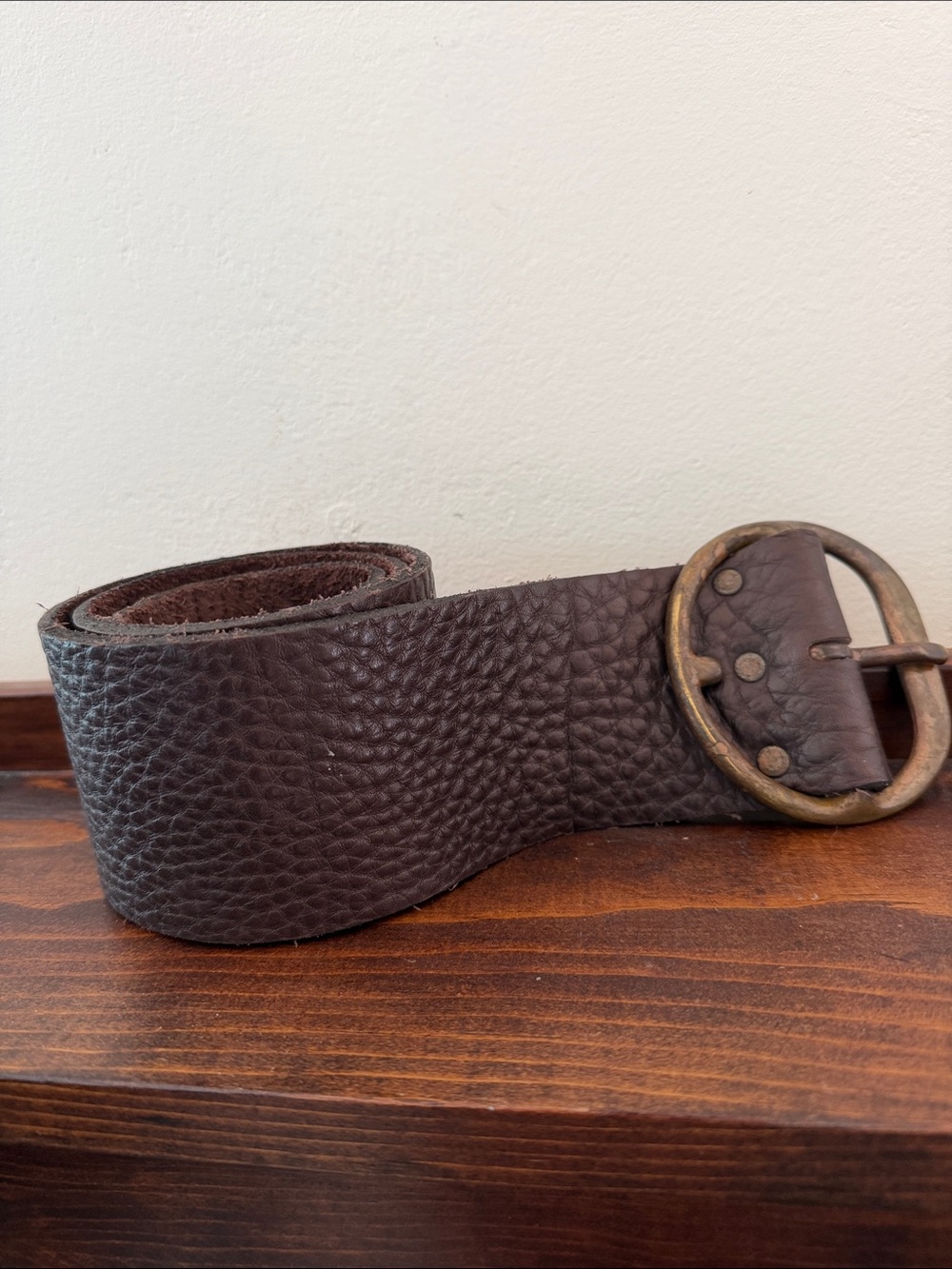 Frank & Eileen Pebbled  Wide Leather Soft  Belt